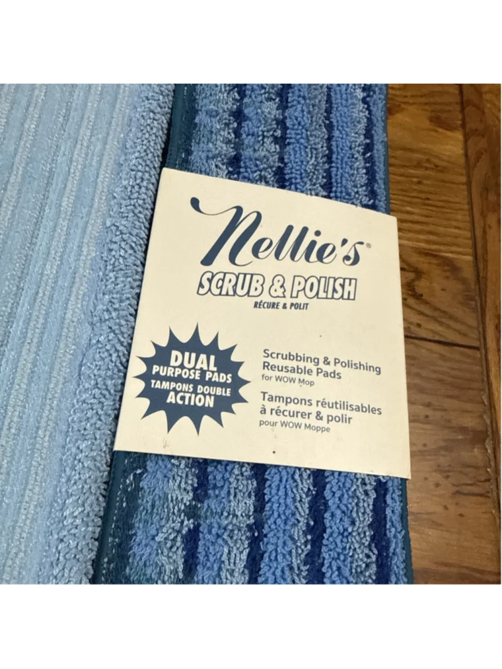 NEW Nellie's Scrub and Polish Pads Replacement for Wow Mop NEW 2 Wet Mop
